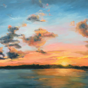 Wilmington sunset original oil painting bart levy art