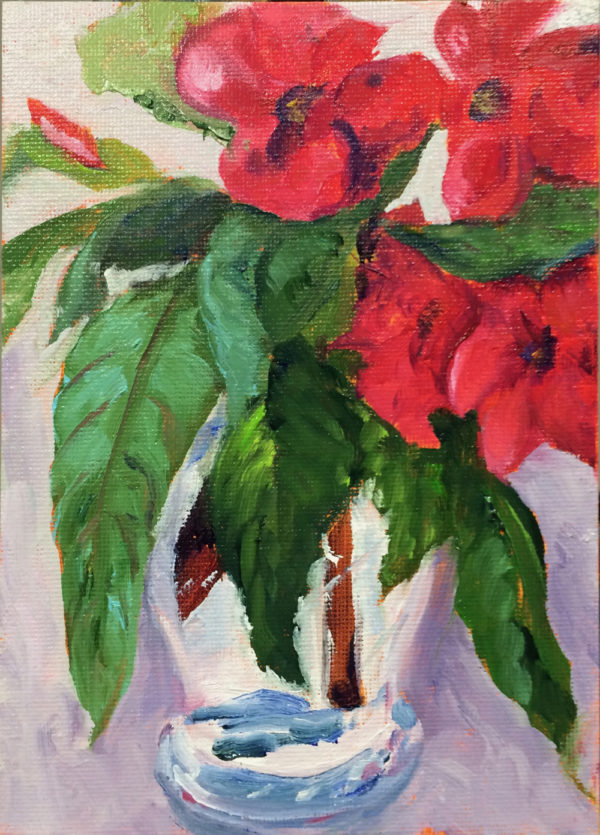 impatiens original oil painting of the day bart levy art