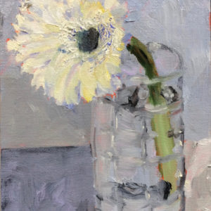arrangement in gray and white original oil painting of the day bart levy art