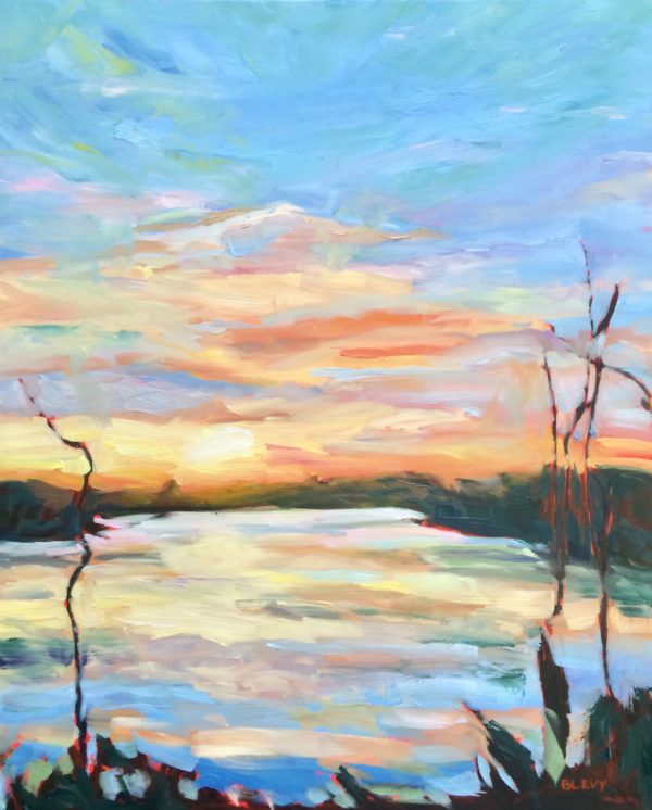Aprll sunset print - reproduction of Bart Levy's original oil painting