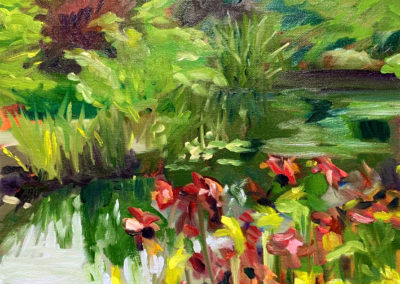 Water Garden original oil painting by Bart Levy
