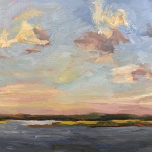 tender light of sunset, original oil painting, bart levy