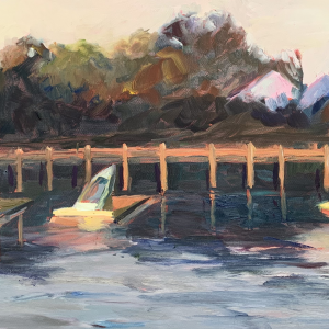 Manteo Morning, original oil painting by Bart Levy