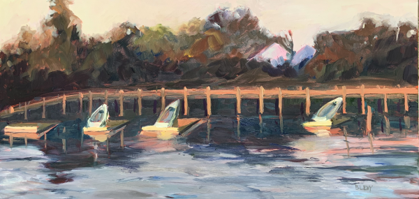 Manteo Morning, original oil painting by Bart Levy