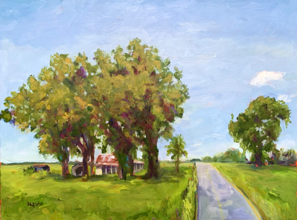 Little House in the Grove, original oil painting by Bart Levy