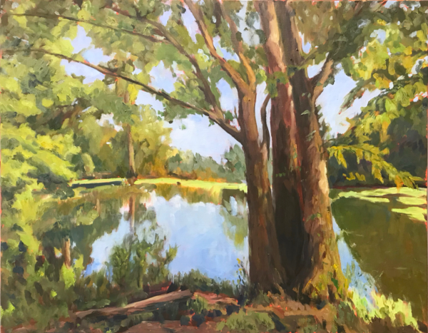 Jack Smith's Creek, original oil painting, bart levy