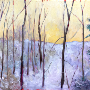 Sunrise Snow, original oil painting, bart levy