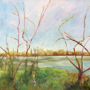 Very Early Spring in the East , original oil painting by Bart Levy