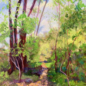 Path Through the Wetlands, original oil painting by Bart Levy