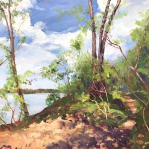 By the River (Wetlands #3), original oil painting by Bart Levy