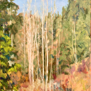 Aspens, original oil painting by Bart Levy