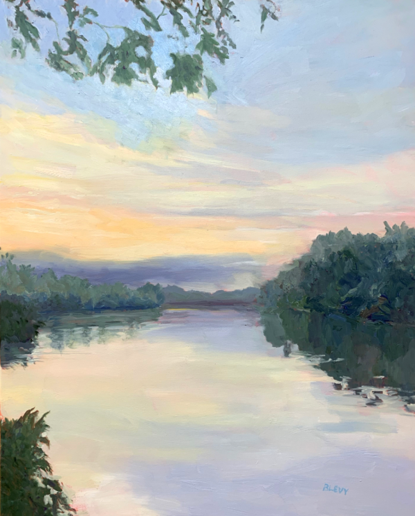 Early morning on the James, original oil painting by Bart Levy