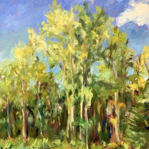 Last Summer's Birches, Original oil painting by Bart Levy
