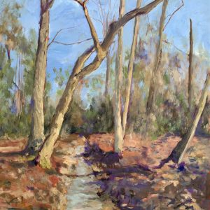 Winter Creek, original oil painting by Bart Levy