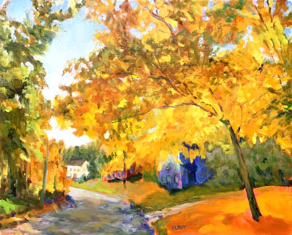 White House in the Fall, original oil painting by Bart Levy