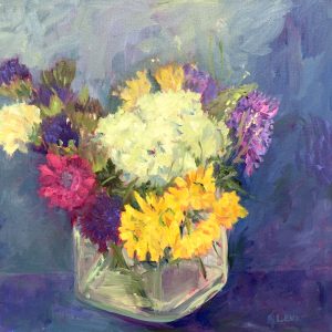 Grocery store bouquet by contemporary impressionist Bart Levy