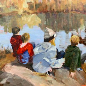 Boys, an original oil painting by Bart Levy