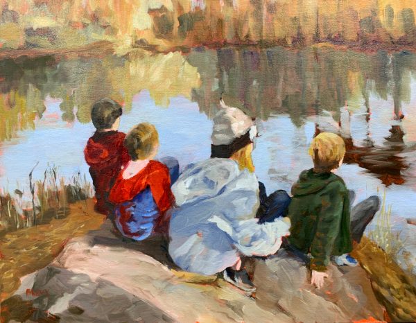 Boys, an original oil painting by Bart Levy