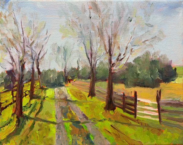 Farm Track, original oil painting by Bart Levy