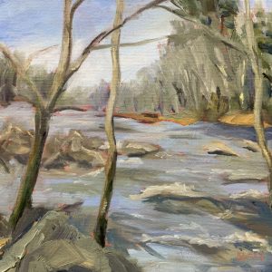 James in Winter, an original oil painting by Bart Levy