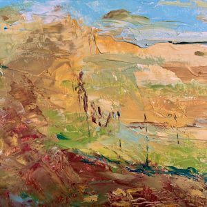 Lonesome Road, an abstract oil by Bart Levy, artist.