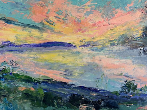October Sunrise, an abstract oil by Bart Levy, artist.