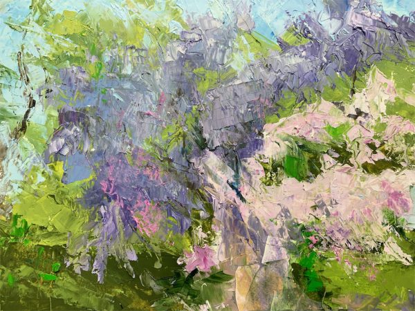 Fragrance of Spring, oil and cold wax by Bart Levy Art