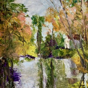 November Reflections, oil and cold wax by Bart Levy